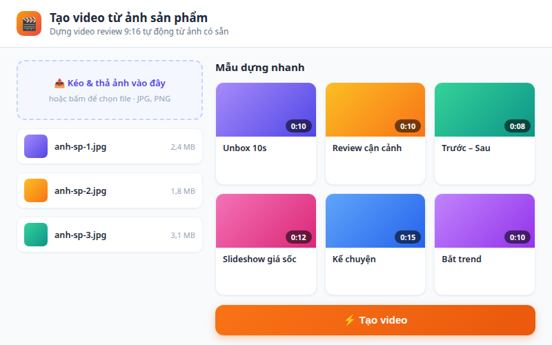 AI video studio interface